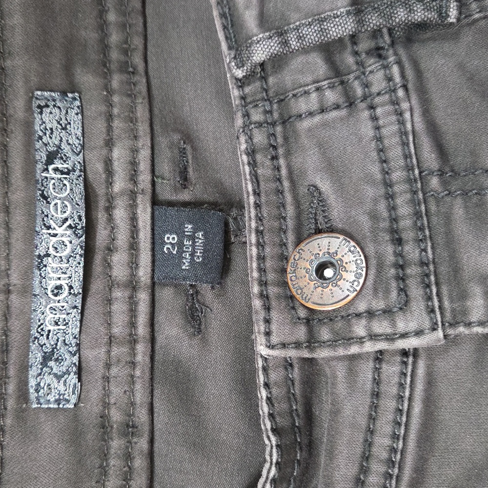 MARRAKECH BOOT CUT CARGO UTILITY PANTS DARK BROWN SIZE 28 - Picture 11 of 12